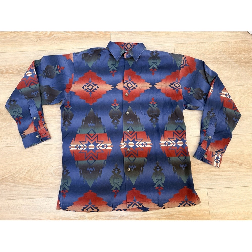 Polo Ralph Lauren Chambers Men's M Aztec Southwest Indian Blanket Shirt Cotton